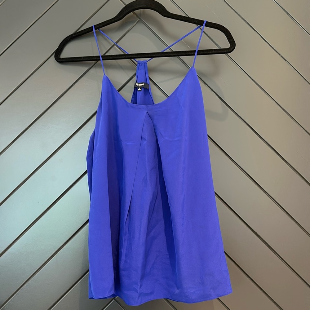 Madewell silk spaghetti-strap racer back camisole